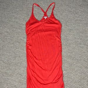 Splendid tank mini dress color orange size S